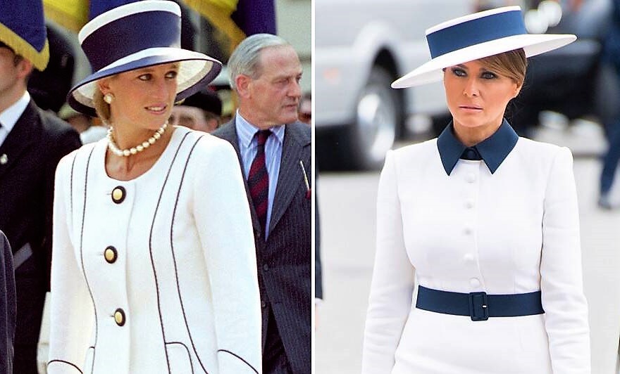 First Lady Melania Shines In Custom-Made Outfit Reminiscent Of The Late Princess Diana
