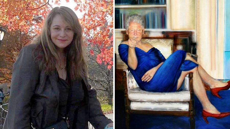 Artist Speaks Out About Her Painting Of Bill Clinton Wearing Blue Dress In Oval Office Hanging In Epstein’s Home