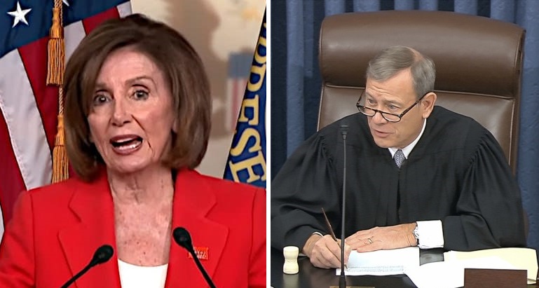 Pelosi Crossed The Line With Attack On John Roberts, Claims Mitch McConnell Humiliated Him At Impeachment Trial