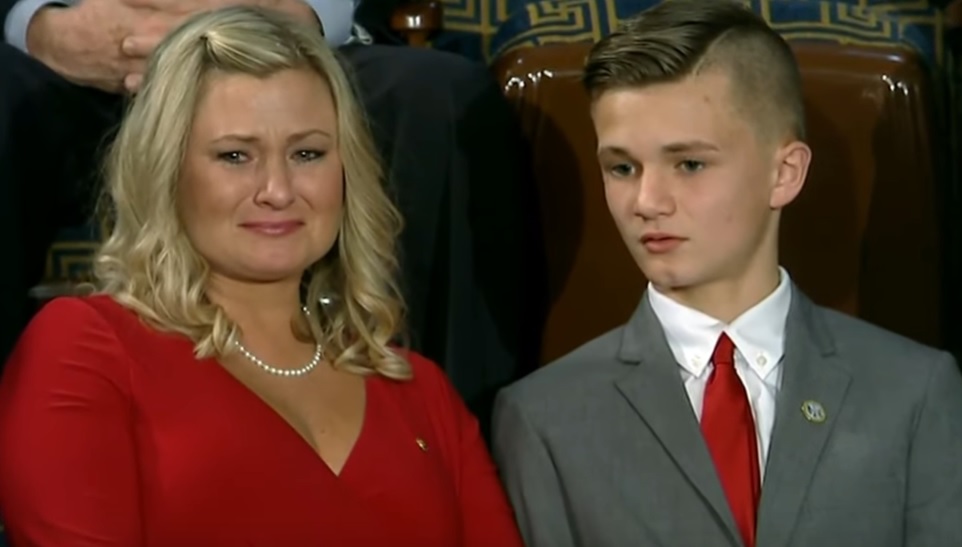 Not a Dry Eye In The Crowd As Trump Honors Wife & Son Of U.S. Army Hero Killed By Soleimani