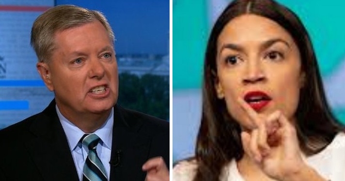 Lindsey Graham Puts Ocasio-Cortez On Notice Over Her Holdup Threat: “Cut Off Our Pay” If Relief Bill Fails