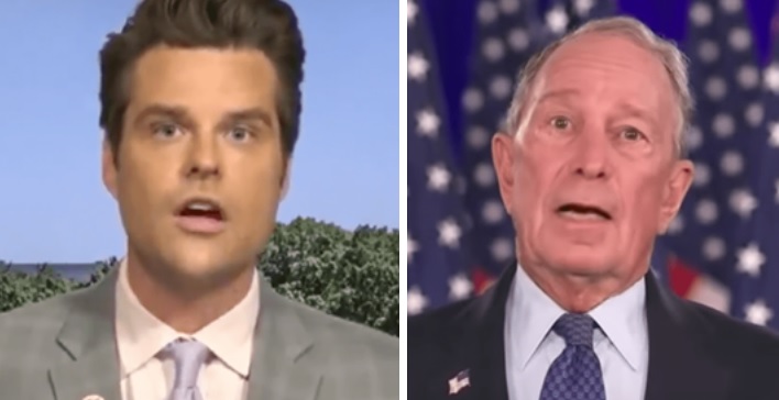 Gaetz Calls For Bloomberg To Be Investigated For “Potentially Engaging In Bribery & Vote Buying In Florida”