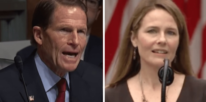 Richard Blumenthal Says He “Refuses to treat this process as legitimate & will not meet with Judge Amy Coney Barrett”