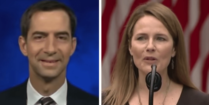Tom Cotton Claims “No Doubt” COVID-19 Infections Will Not Stop Judge Barrett Confirmation Hearings