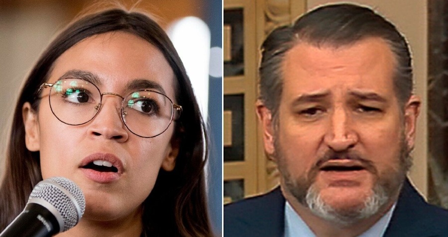 Ocasio-Cortez Losses It After Ted Cruz Defends Trump, Accuses Him Of Riding The “White Supremacist Express”